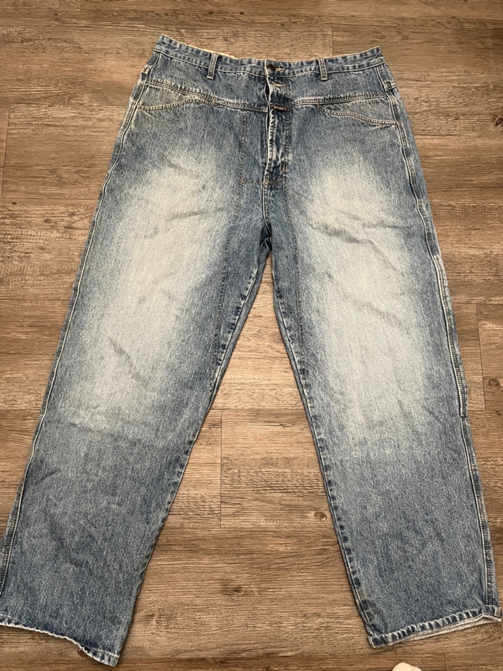 Marithe Francois Girbaud Men's Light Blue Relaxed Jeans 38x32